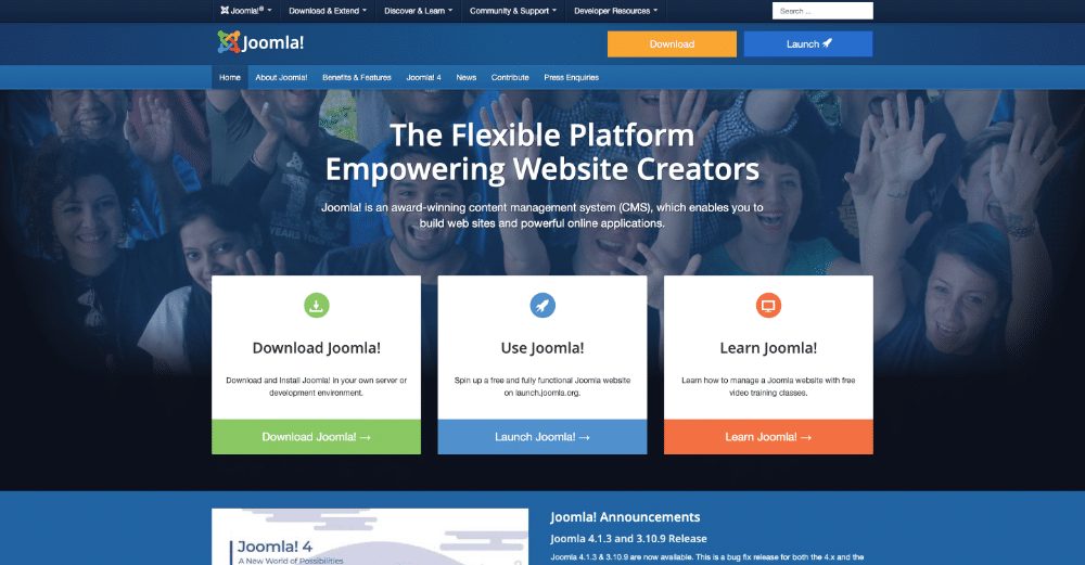 Joomla är en publiceringsplattform som är gratis att använda.