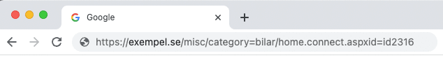 Exempel på en URL som är för lång.
